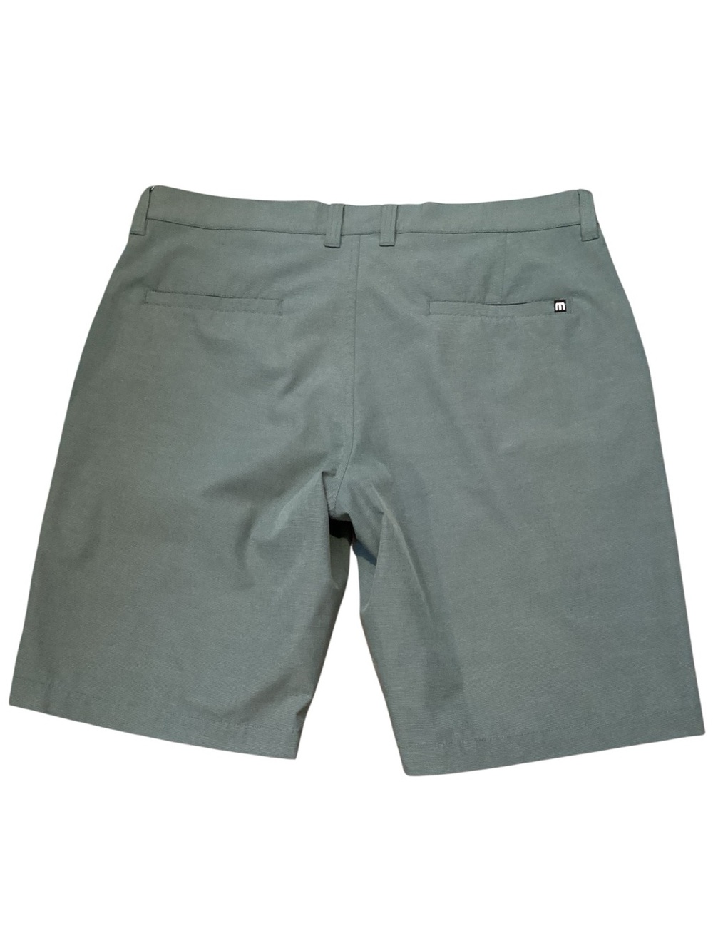 Travis Mathew Beck Shorts Balsam Green Grey Jade Size 35‎ Stretch Golf 1MM208 - Picture 8 of 9